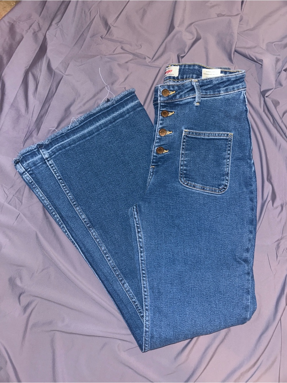 Wrangler High-Rise Flare Jeans - Blue